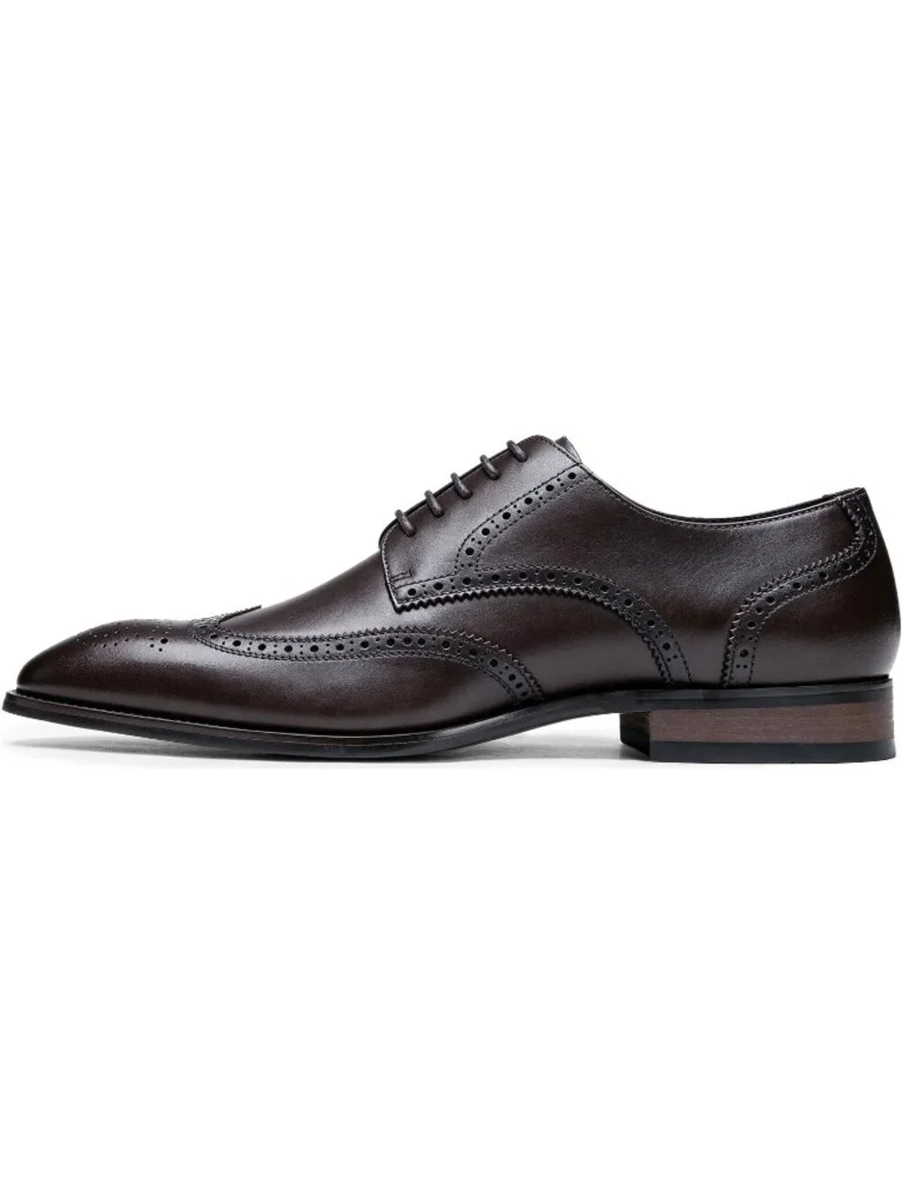 Men's Brown Leather Wingtip Lace Up Formal Business Derby Brogue Oxfords Shoes